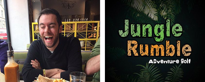 Luke at Nandos and Jungle Rumble adventure golf Bristol