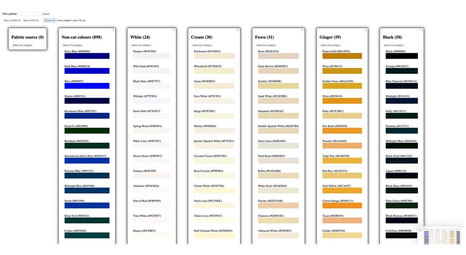 Colour classification app