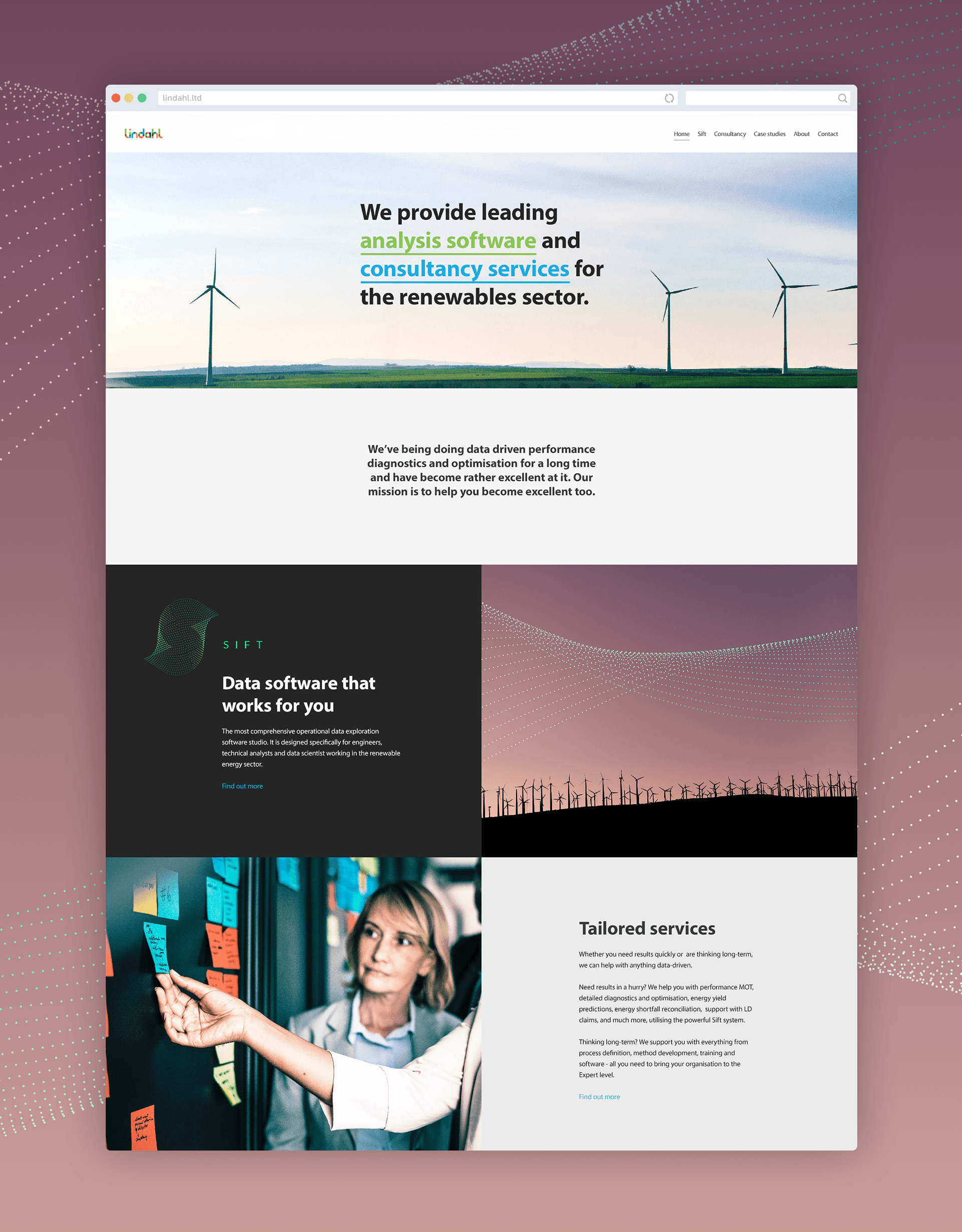 Lindahl website design