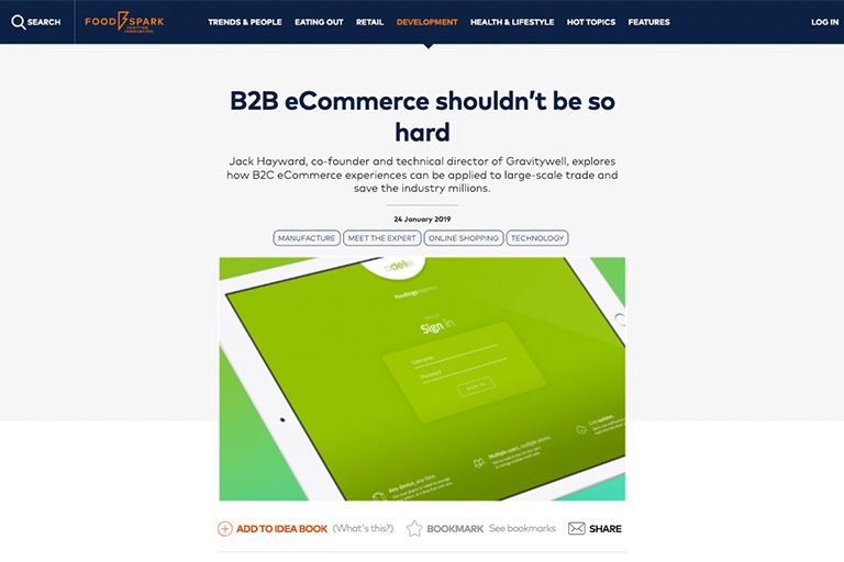 Foodspark - B2B eCommerce shouldn't be so hard