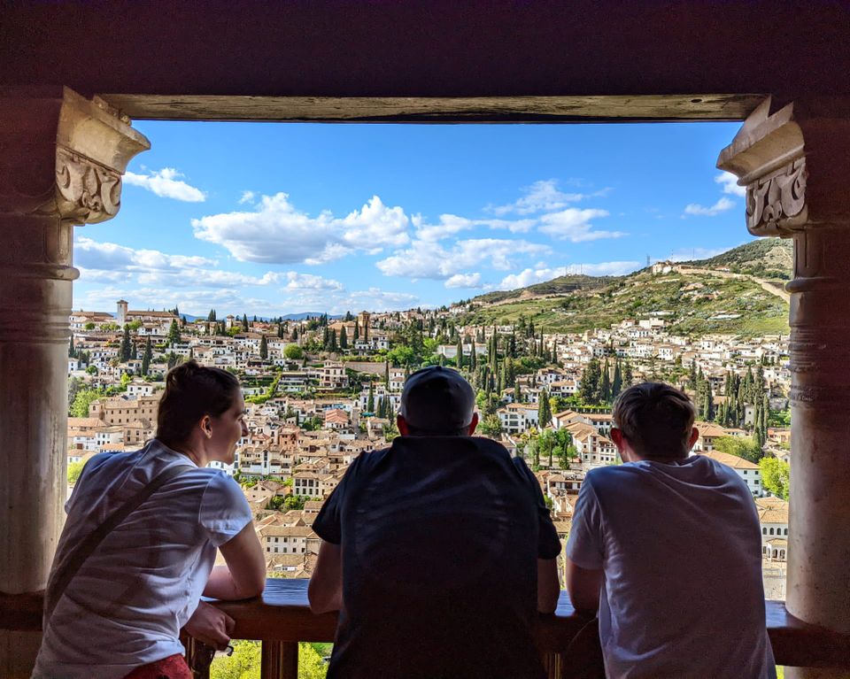 Gravitywell team looking out at the Alhambra