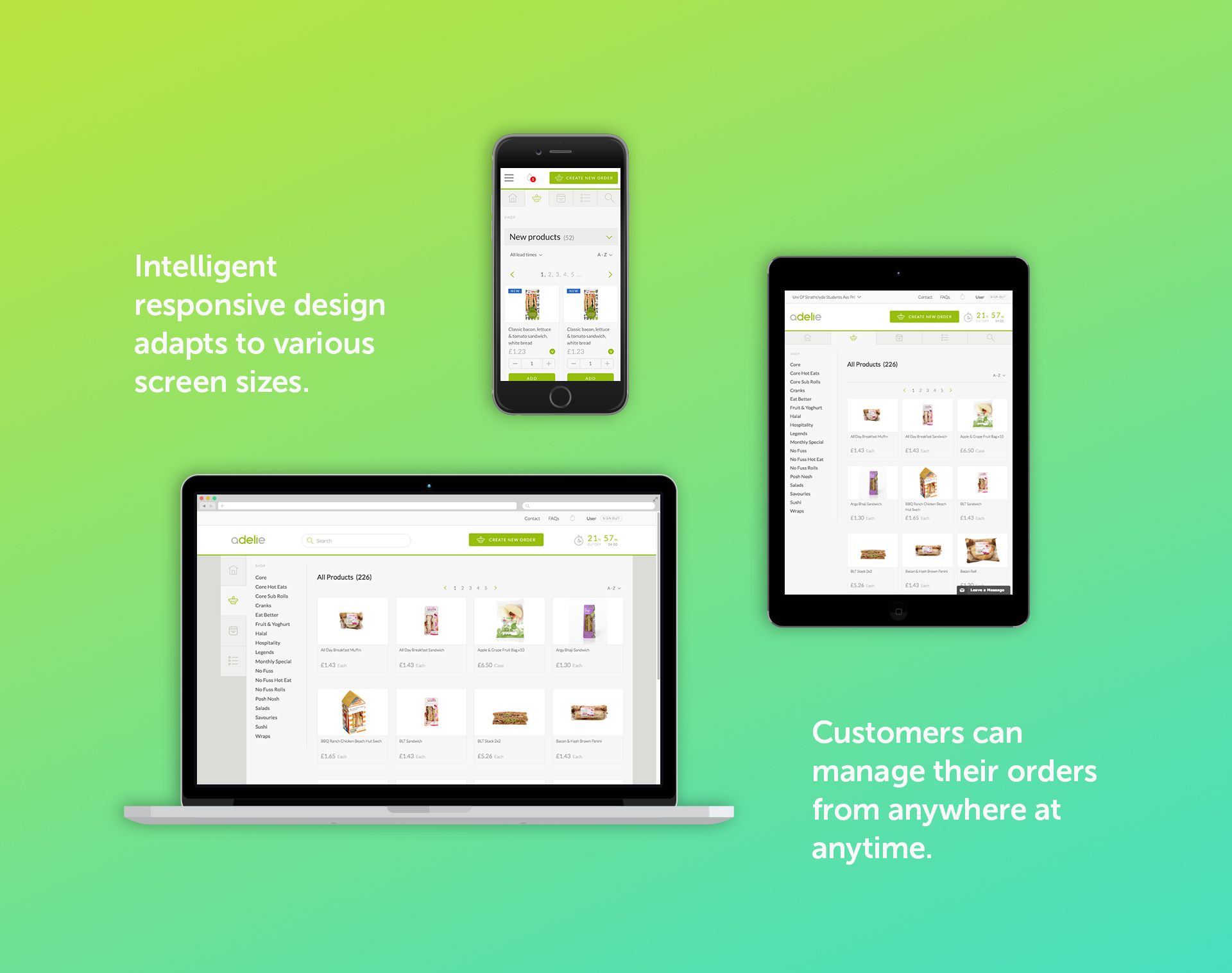 Customer portal responsive design