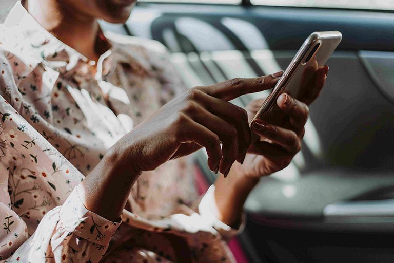 Woman using phone