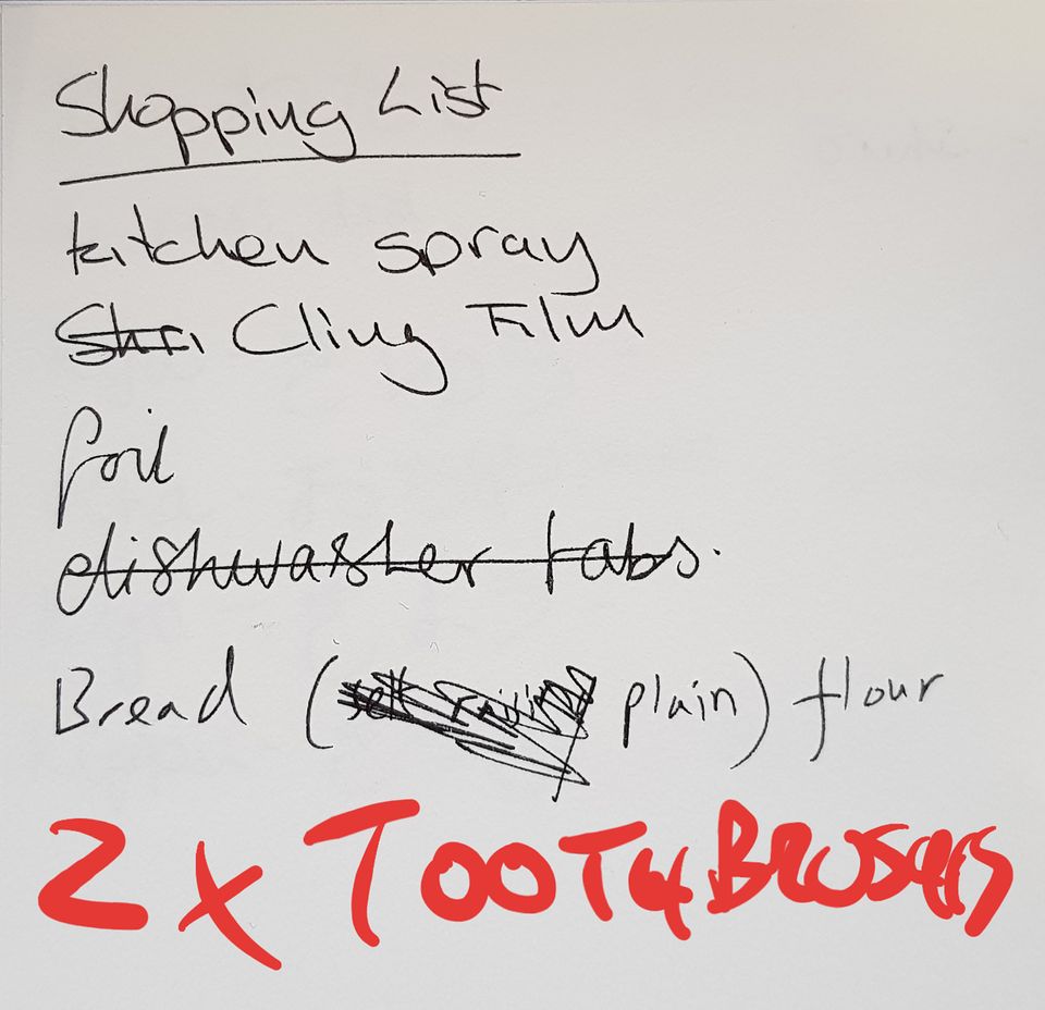 Hackathon shopping list