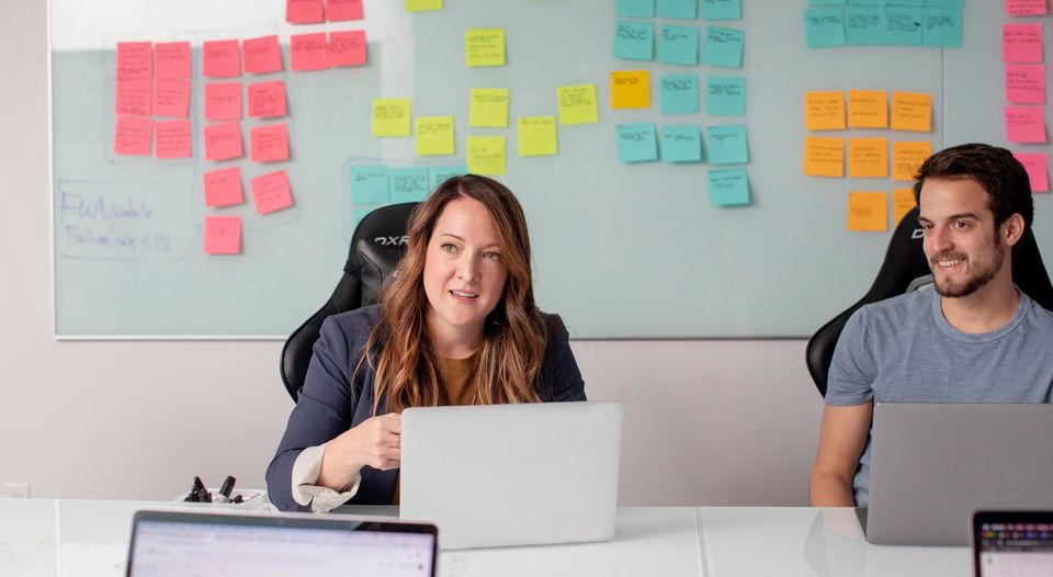 Team members in a meeting