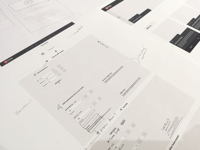 We The Curious (At-Bristol) wireframes