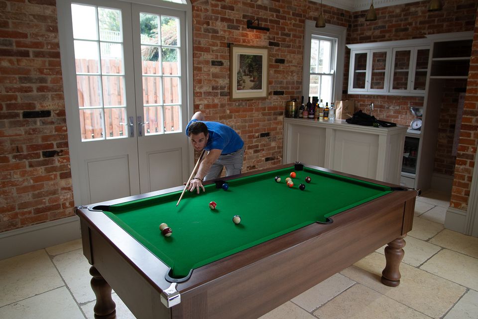 Luke playing pool