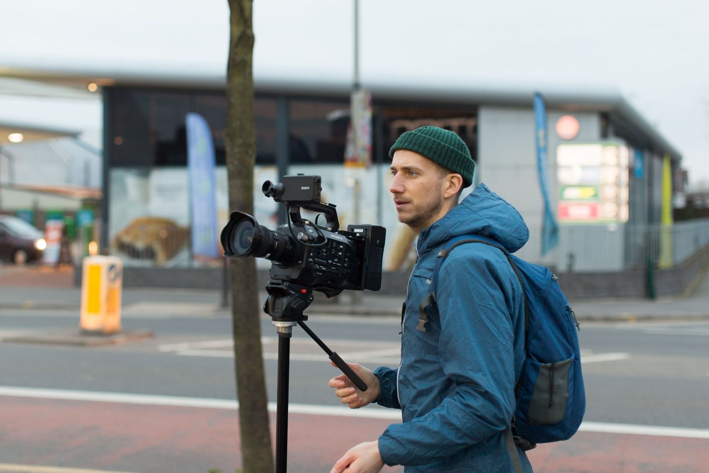 Matt, operating camera on our film location.