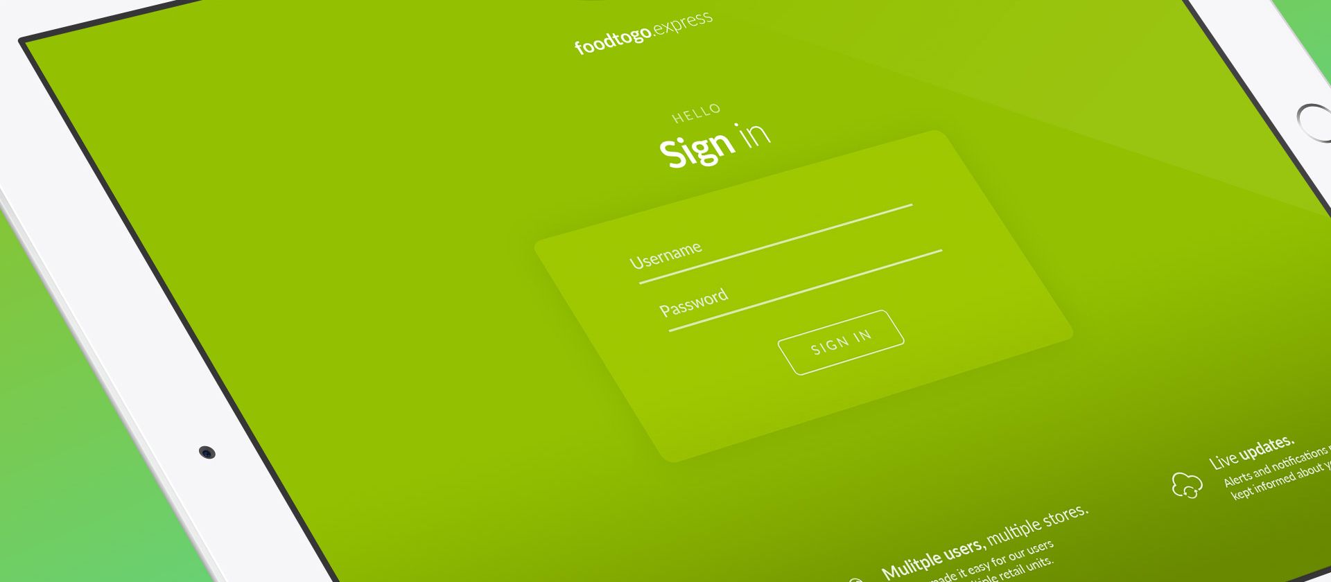 Adelie Customer Portal login screen