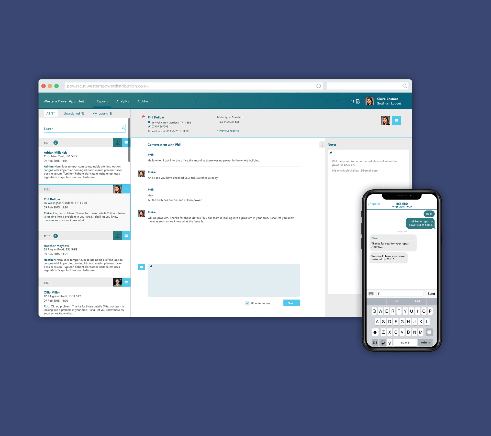 Western Power Distribution Support Dashboard