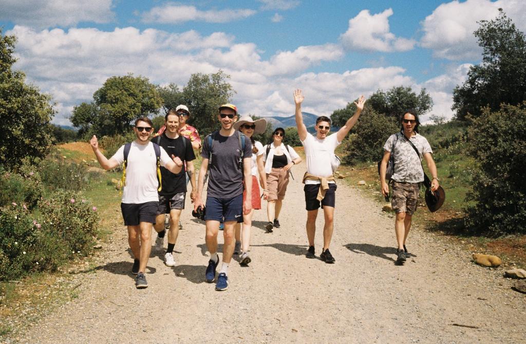 The team on a walk