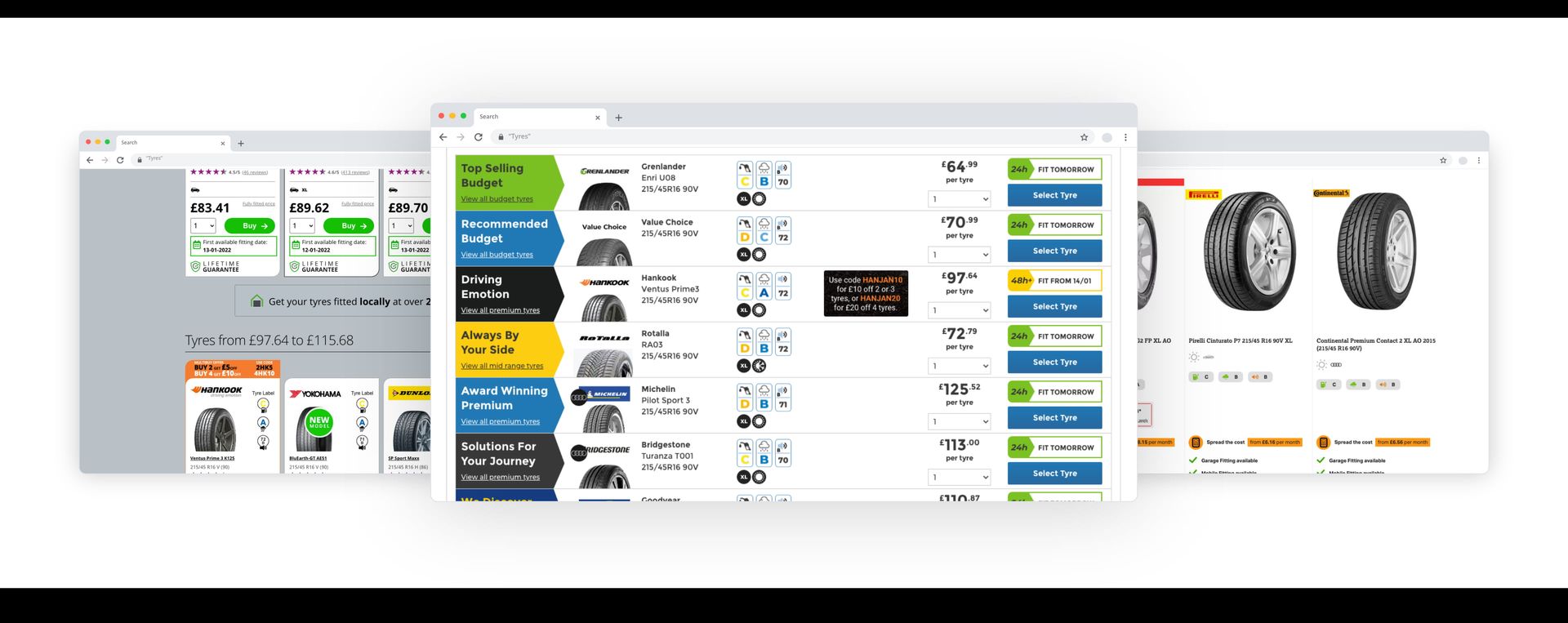 Tyre market place - bad user experience