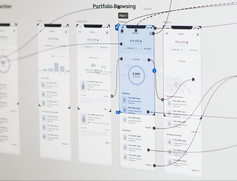 1275 Digital wireframes on screen