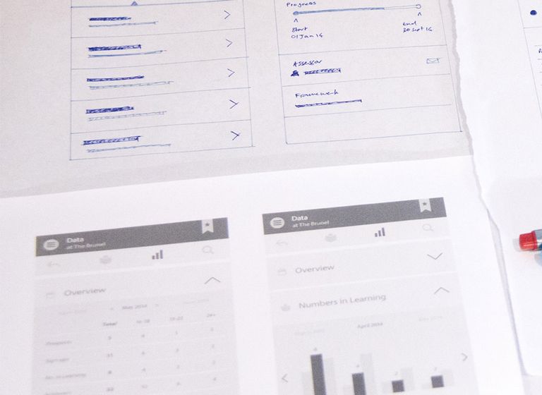 Lifetime training wireframes