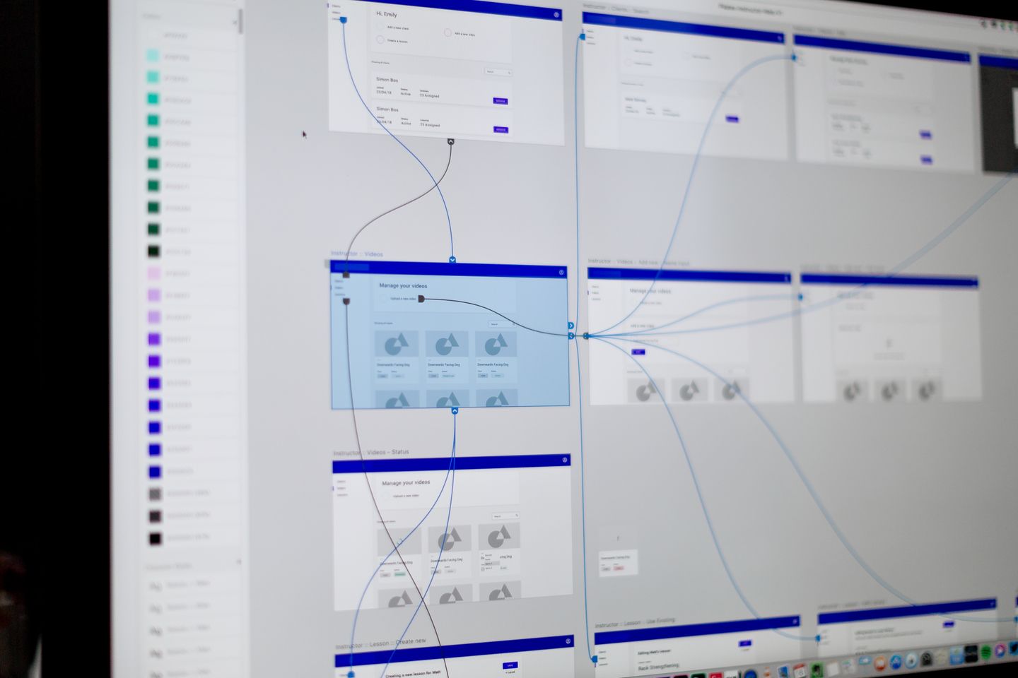 Gaku digital wireframes on Adobe XD