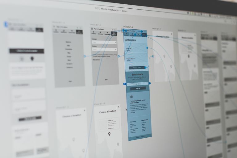 Digital wireframes